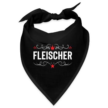 Fleischer Beruf - Bandana - Schwarz - Vorne