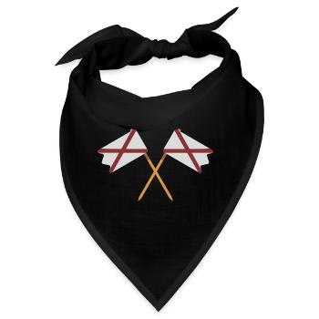 Alabama-Flagge - Bandana - Schwarz - Vorne
