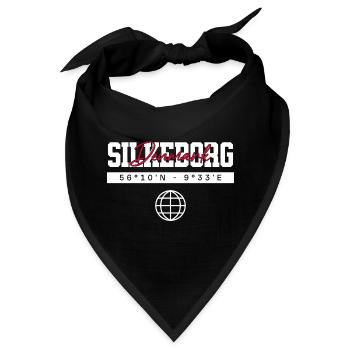Silkeborg Dänemark Koordinaten Reise Souvenir - Bandana - Schwarz - Vorne