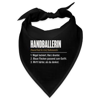 Handballerin Definition – Lustiges Damen Shirt - Bandana - Schwarz - Vorne