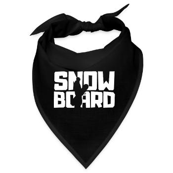 Snowboard Freestyle Shirt – Ride the Mountain - Bandana - Schwarz - Vorne