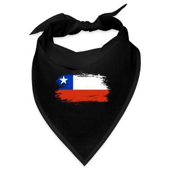 Chile Flagge - Bandana - Schwarz - Vorne