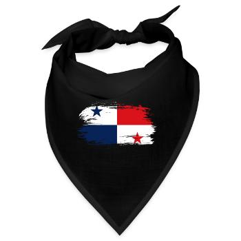 Panama Flagge - Bandana - Schwarz - Vorne
