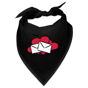 Liebesbrief love letter lettre d'amour Geschenk - Bandana - Schwarz - Vorne
