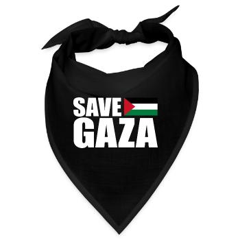 Save gaza - Bandana - Schwarz - Vorne