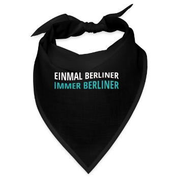 Berlin, Berliner, Berlin City, Hauptstadt - Bandana - Schwarz - Vorne
