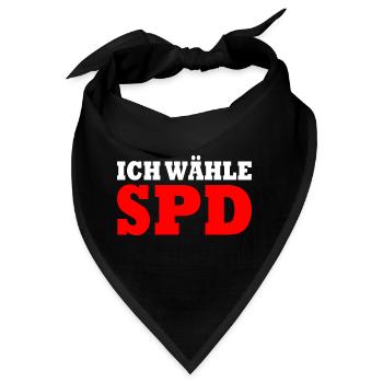 Ich wähle spd - Bandana - Schwarz - Vorne