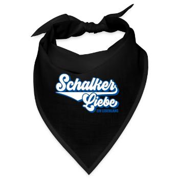Schalker Liebe | Gelsenkirchen Schalke Geschenk - Bandana - Schwarz - Vorne