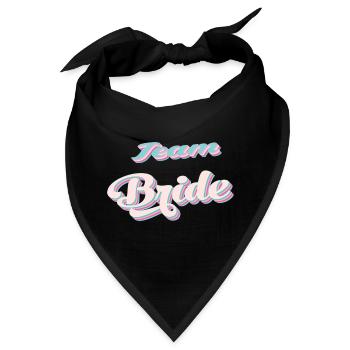 Braut-Team team bride Junggesellinnenparty - Bandana - Schwarz - Vorne