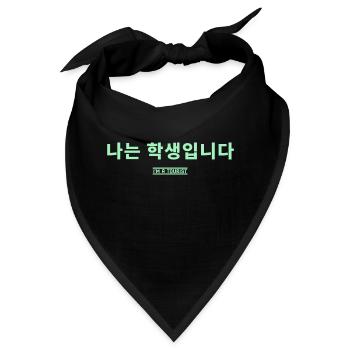 Koreanisch - Bandana - Schwarz - Vorne
