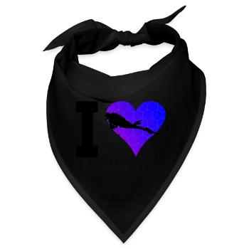 Scuba Diver Diver Diving Free Dive Damen - Bandana - Schwarz - Vorne
