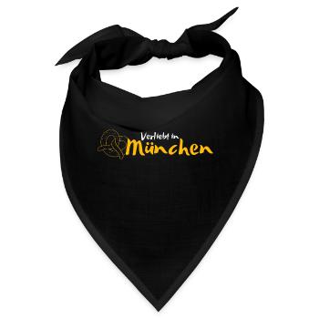 Verliebt in München | München Mitbringsel - Bandana - Schwarz - Vorne