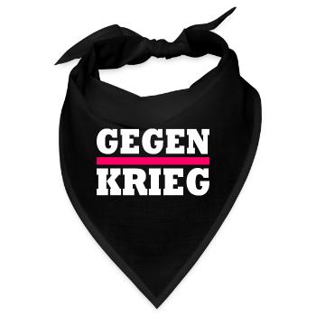 Gegen krieg - Bandana - Schwarz - Vorne