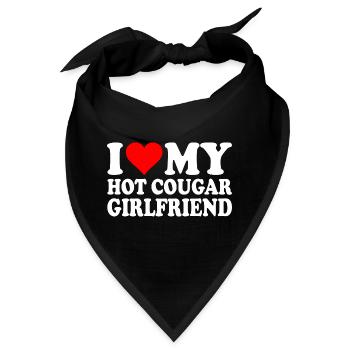 I love my hot cougar girlfriend - Bandana - Schwarz - Vorne