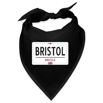Ortsschild von Bristol - Bandana - Schwarz - Vorne