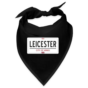Ortsschild von Leicester - Bandana - Schwarz - Vorne