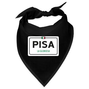 Ortsschild von Pisa - Bandana - Schwarz - Vorne