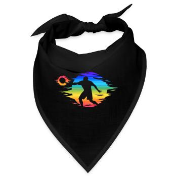 tischtennis schmetterball tischtennisspieler - Bandana - Schwarz - Vorne