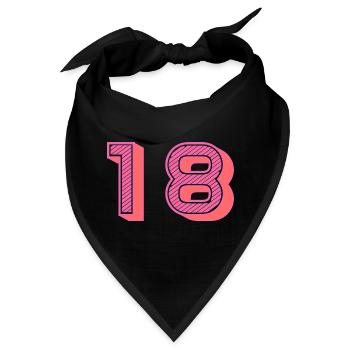 18. 18 JAHRE ALT. 18. JAHRESTAG. 18. GEBURTSTAG. - Bandana - Schwarz - Vorne
