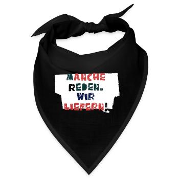 Reden & Handeln!  - Bandana - Schwarz - Vorne