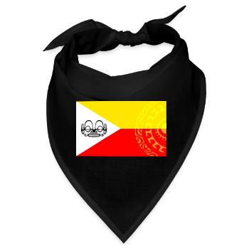 Marquesan Flagge - Personalisiert 1 - Bandana - Schwarz - Vorne