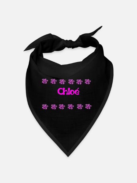Chloé Floral in Pink - Bandana - black - Front