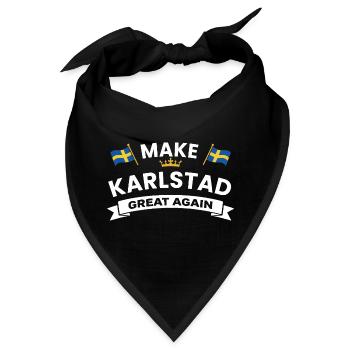 Karlstad Stor, wieder – Flagge und Krone - Bandana - Schwarz - Vorne