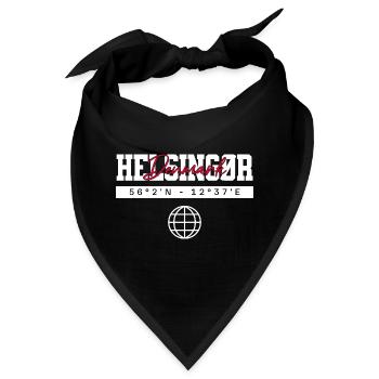 Helsingør Dänemark Koordinaten Reise Souvenir - Bandana - Schwarz - Vorne