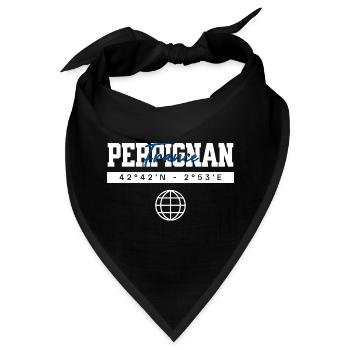 Perpignan Frankreich Koordinaten Reise Souvenir - Bandana - Schwarz - Vorne