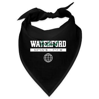 Waterford Irland Koordinaten Reise Souvenir - Bandana - Schwarz - Vorne