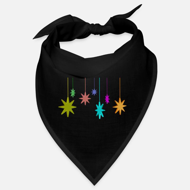 weihnachten sterne - Bandana - Schwarz