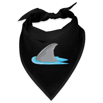 Hai in Sicht! Haifischflosse im Meer - Bandana - Schwarz - Vorne