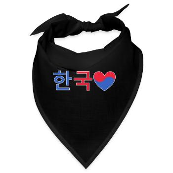 Korea Herz - Bandana - Schwarz - Vorne