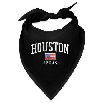 Houston Texas Vintage Flag - Bandana - Schwarz - Vorne