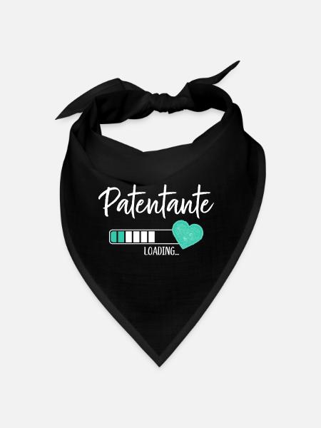 Patentante Loading Herz Patin Patenkind Junge - Bandana - Schwarz - Vorne
