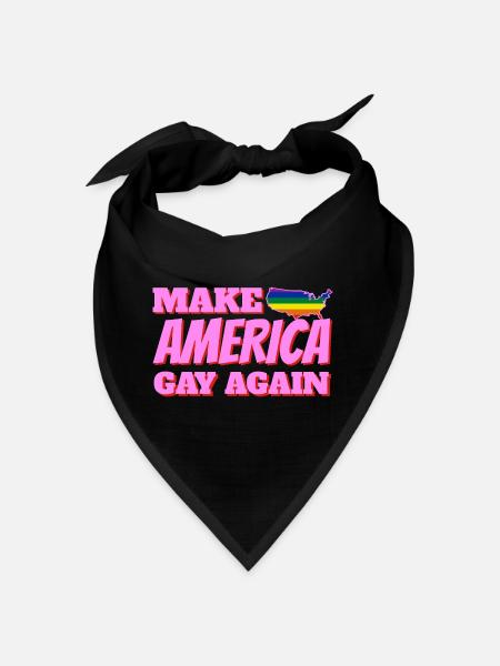 pride america queer schwul lesbisch liebe USA US - Bandana - Schwarz - Vorne
