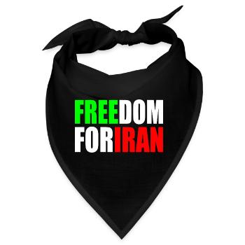 Freedom for iran - Bandana - Schwarz - Vorne