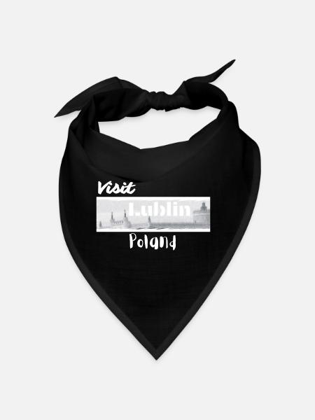 Visit Lublin Poland - Bandana - black - Front