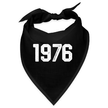 1976 Jahrgang geboren Vintage 1976 Geburtstag 1976 - Bandana - Schwarz - Vorne