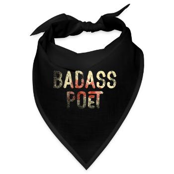 Badass Poet Floral Typografie - Bandana - Schwarz - Vorne
