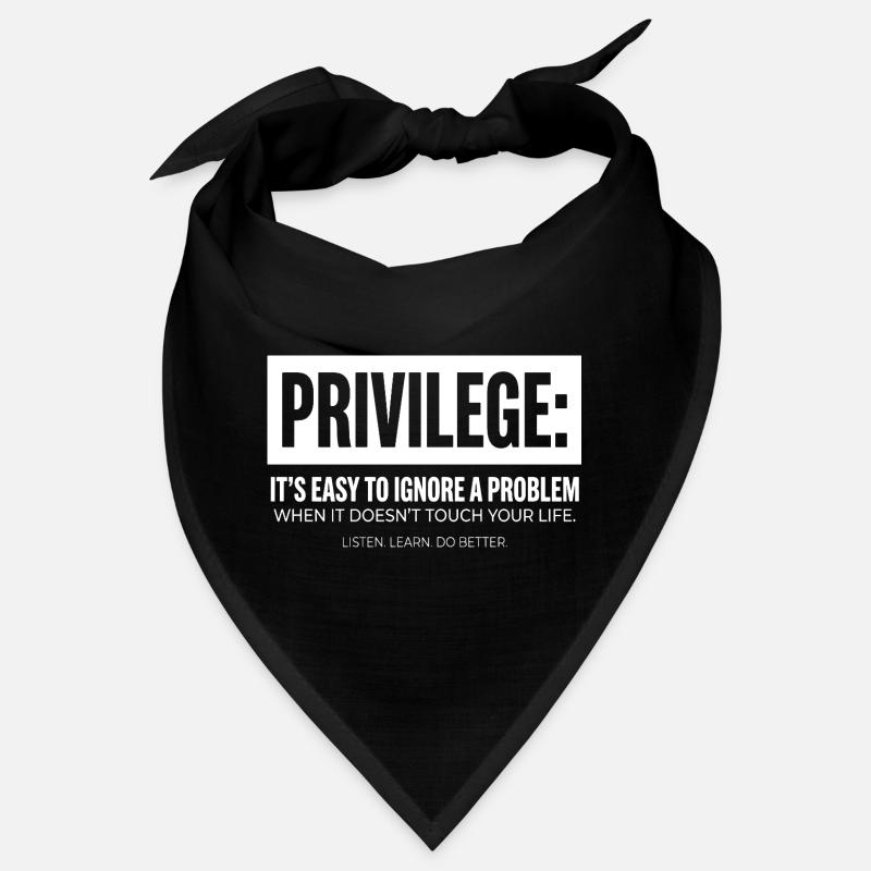 Privilege Statement Typography Text Motif Bandana