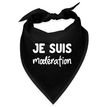 Je suis Moderation – Humor-Duo Aperitif - Bandana - Schwarz - Vorne