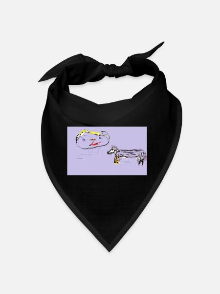 La place était vide, pourtant le chien refusait de partir - Bandana - noir