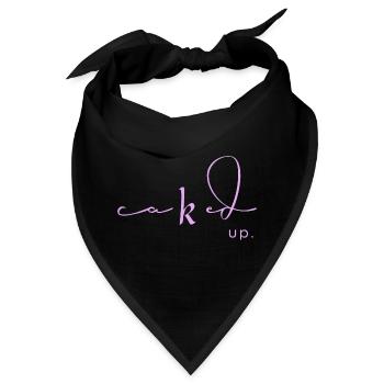 Lavender Caked Up Script - Bandana - Schwarz - Vorne