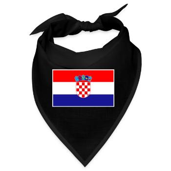 Croatia Flag Classic Frame - Bandana - Schwarz - Vorne