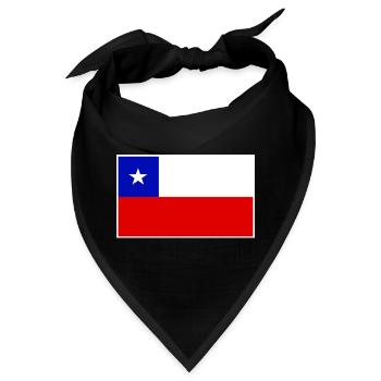 Chile Flag Classic Frame - Bandana - Schwarz - Vorne