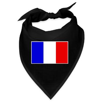 France Flag Classic Frame - Bandana - Schwarz - Vorne