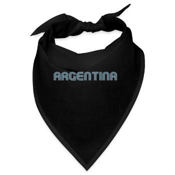 argentina 70er Schrift Lounge - Bandana - Schwarz - Vorne