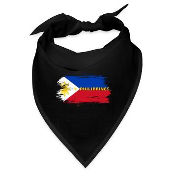Philippinen Flagge / Geschenk Manila Filipino - Bandana - Schwarz - Vorne