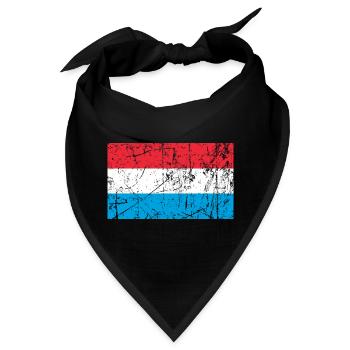 Luxemburg Luxemburg Luxemburg Fahne Flagge - Bandana - Schwarz - Vorne